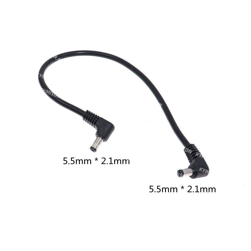 ปลั๊กไฟ DC L-รูป 5.5X2.1 มม. 5.5*2.1 มม.ชาย 90 แจ็คมุมขวาพร้อมสายไฟสายเชื่อมต่อ 22AWG/18AWG