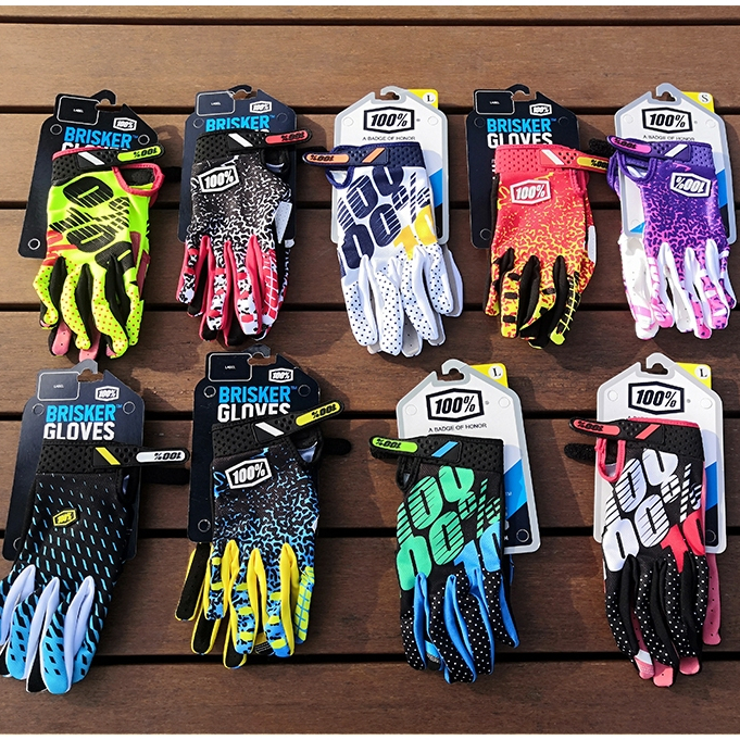 100% ถุงมือขี่จักรยานเต็มนิ้วจักรยานจักรยาน Cyclocross ถุงมือจักรยานเสือภูเขารถยนต์