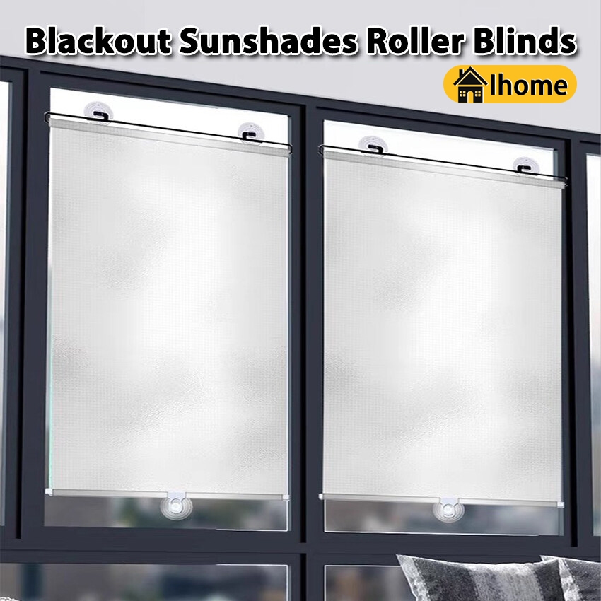 ม่านม้วนทึบแสง Punch-ฟรี ม่านบังแดด ถ้วยดูด Sun Blocking Windows รถ Sun Shades ม่านม้วนแบบพับเก็บได้ Full Blackout Sun แรเงาผ้าม่าน