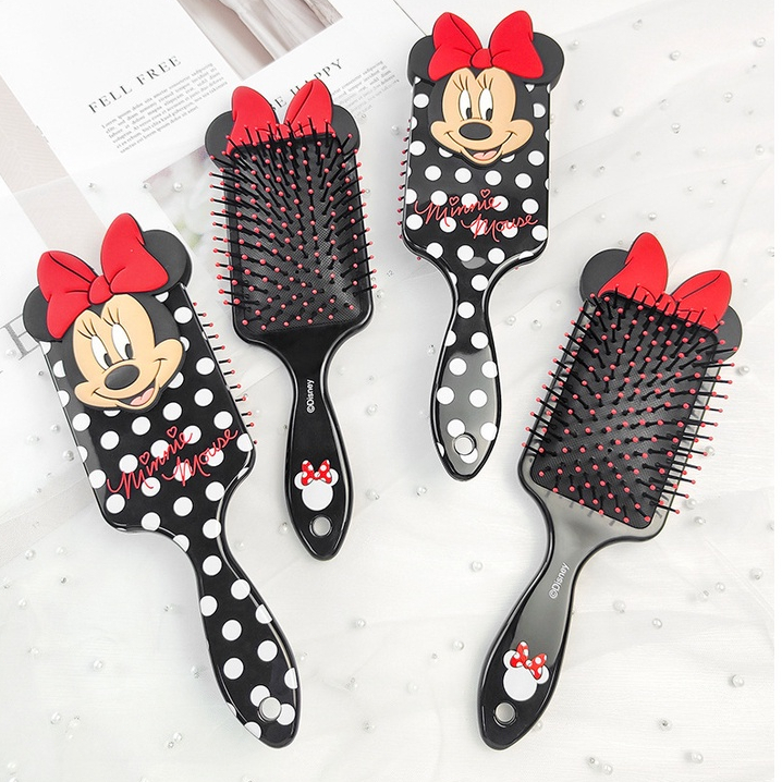 (พร้อมส่ง) หวีพลาสติก ลายมิกกี้ มินนี่ พอดอท น่ารัก หวีนวด เบาะลม ชุดหวี ของขวัญเด็ก