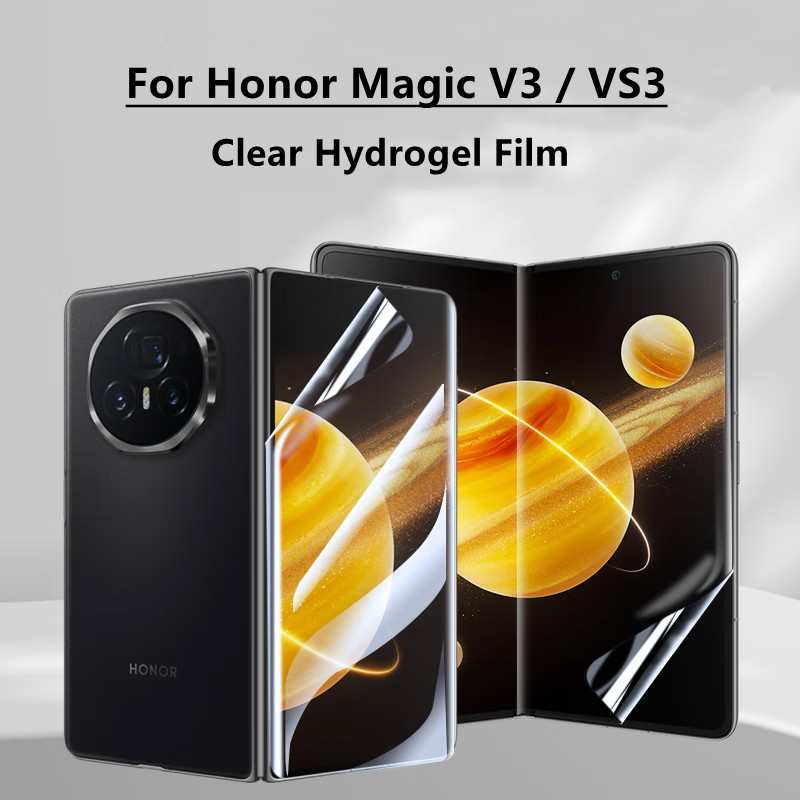 สําหรับ Honor Magic V3 VS3 Soft TPU Full Cover Clear Film Guard Screen Protector Full Cover Soft Hydrogel Film สําหรับ Honor Magic V3 VS3 กลับ Hydrogel