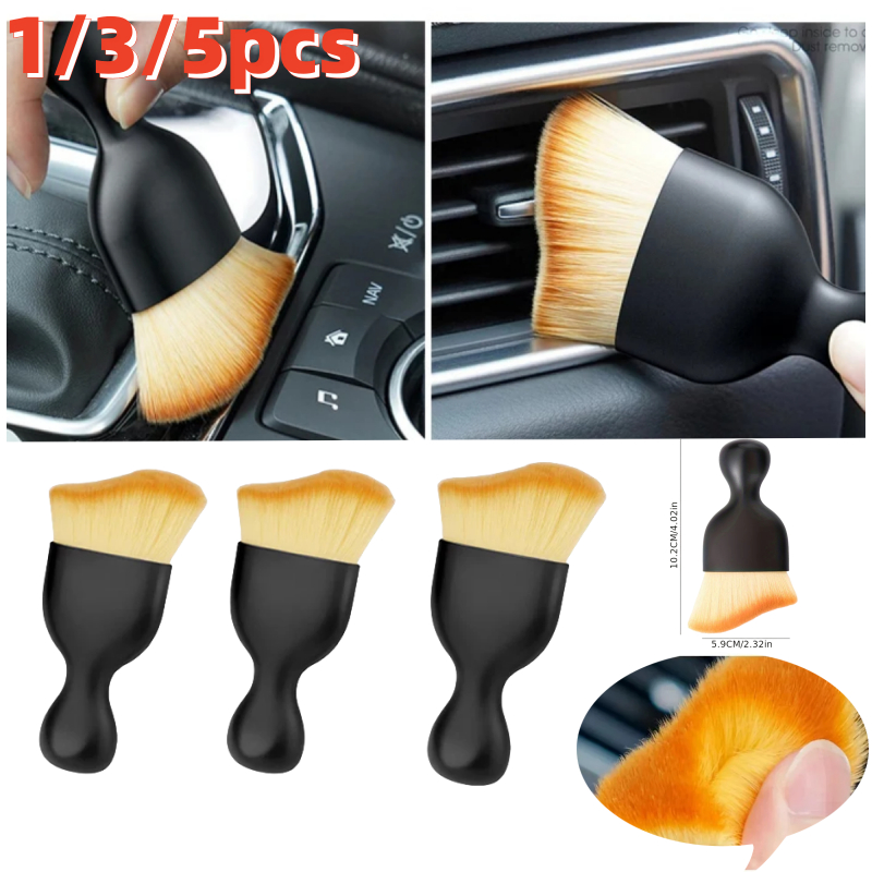 5 ชิ้น Car Air Vent ทําความสะอาดแปรงนุ่มภายในรถทําความสะอาดเครื่องมือประดิษฐ์รถแปรงรถ Crevice Dusting รายละเอียดรถหน้าต่างอุปกรณ์ทําความสะอาดเครื่องมือแปรง