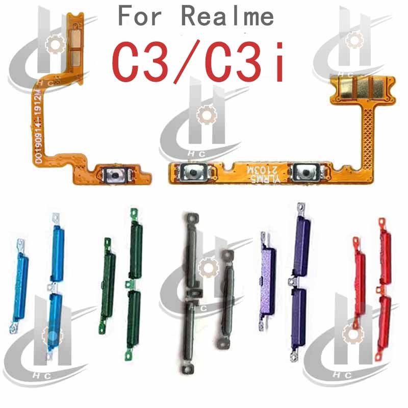 สําหรับ OPPO Realme C3 C3I ระดับเสียงด้านข้างปุ่ม Flex Cable Keys ปุ่มปิดระดับเสียงขึ้นและลงปุ่มด้าน