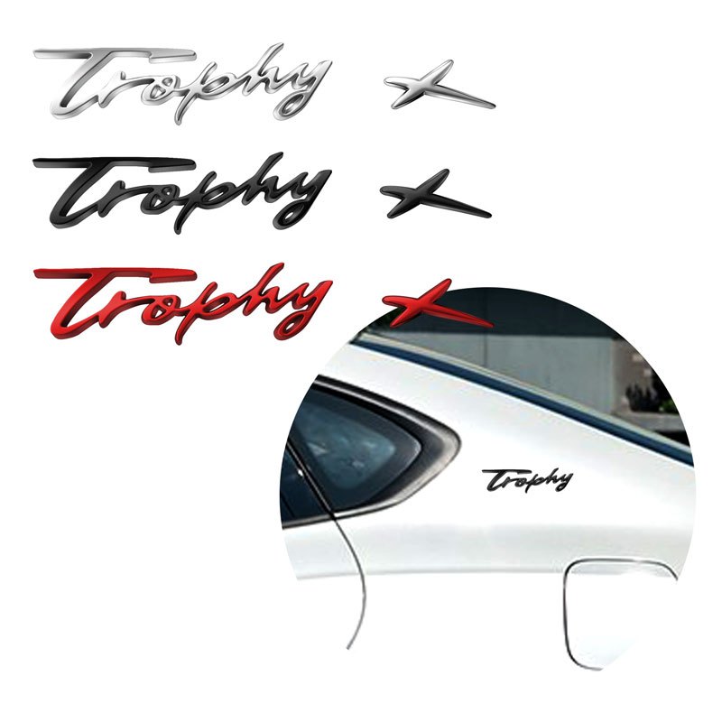 3d โลหะ Decor Trophy X โลโก้สัญลักษณ์รถ Fender ด้านหลังป้ายสติกเกอร์สําหรับ MG MG3 MG5 MG6 GS GT Mg3