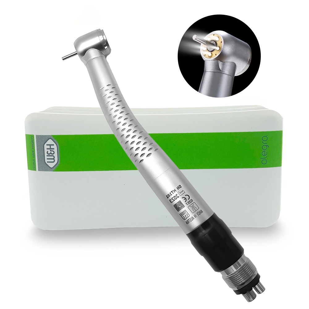 W&h Handpiece ทันตกรรมความเร็วสูง Shadowless 5 LED High-speed Gas Turbine Handpiece พร้อม Quick Coupler