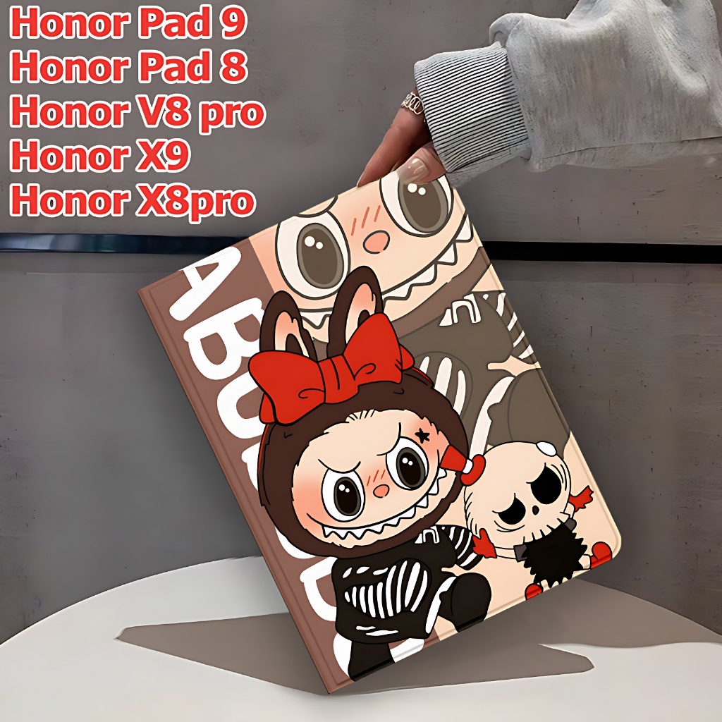 เคสฝาพับ หมุนได้ 360° ออเนอร์ แพด 8 / ออเนอร์ แพด V8PRO Smart Slim Stand Case 360° For Honor Pad 9 / Honor Pad V6 Honor X9 /Honor X8pro Labubu case Honor