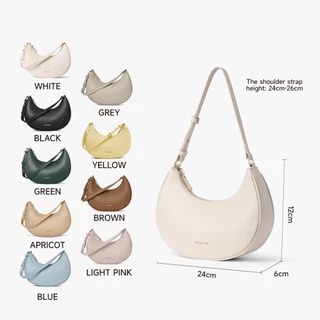 MOSSDOOM Kattie Bag กระเป๋าสะพายไหล่ผู้หญิงทรงกล้วย มินิมอล สายปรับได้2-3 ระดับ