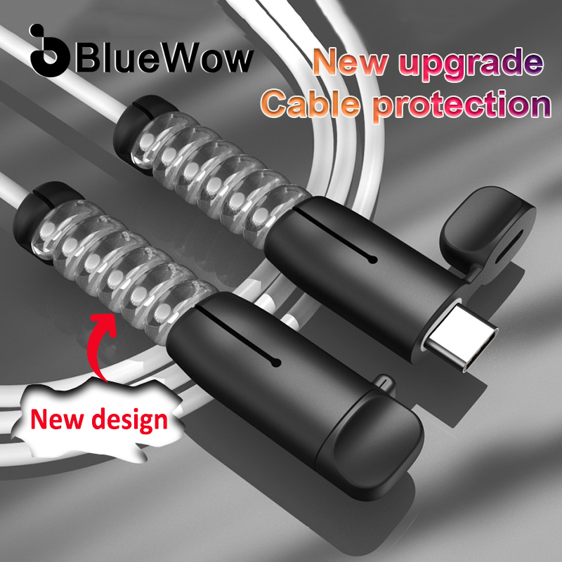 อัพเกรดใหม่BlueWow Charger Cover Protector อุปกรณ์เสริมสายซิลิโคน iP-18/20w ประเภท C/USB ปลั๊กชาร์จสาย Protector