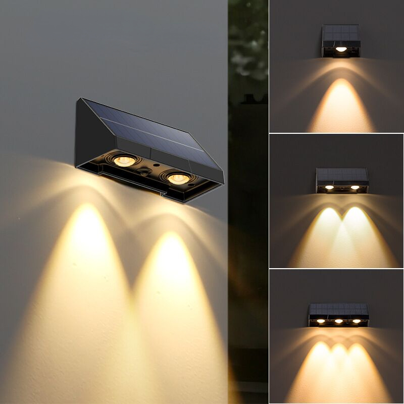【การจัดส่งไทย】สไตล์โมเดิร์น Led โคมไฟติดผนังพลังงานแสงอาทิตย์กลางแจ้งกันน้ํา Warm รั้วโคมไฟสําหรับ House Terrace Porch สวนบรรยากาศ Villa Yard ตกแต่ง