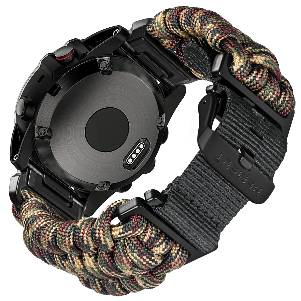 Hemsut Quickfit สําหรับนาฬิกา Garmin Fenix 7 MK3 Foreruerner Instinct Tactix 22 มม.26 มม.550 Paracord สร้อยข้อมือ