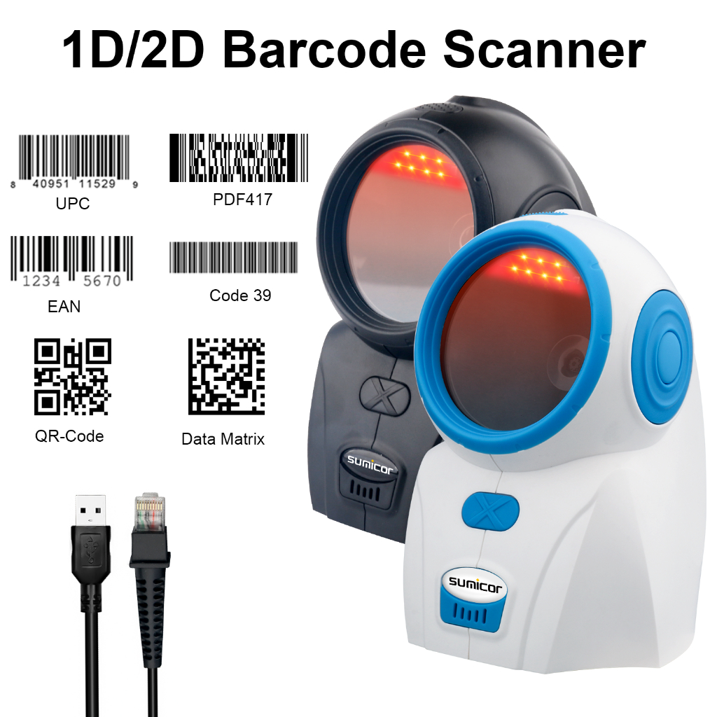 เครื่องสแกนบาร์โค้ด 1D 2D ความเร็วสูงสําหรับการชําระเงิน Barcode Reader