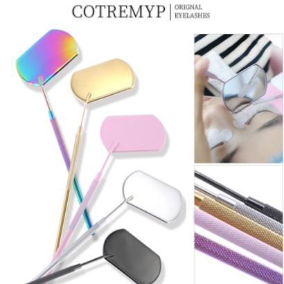 COTREMYP กระจกต่อขนตาที่แม่นยำและกระจกแสดงรายละเอียดขนตา