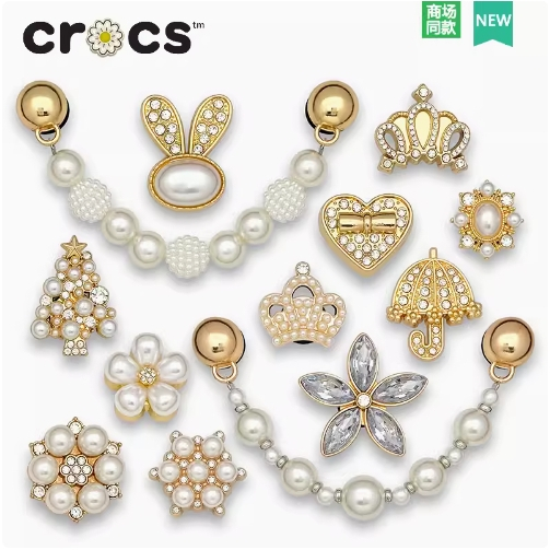 ใหม่ jibbitz สําหรับ crocs/Jibbitz/jibbits/Charm Metal /Color series/jibbitz crocs girl/jibitz crocs