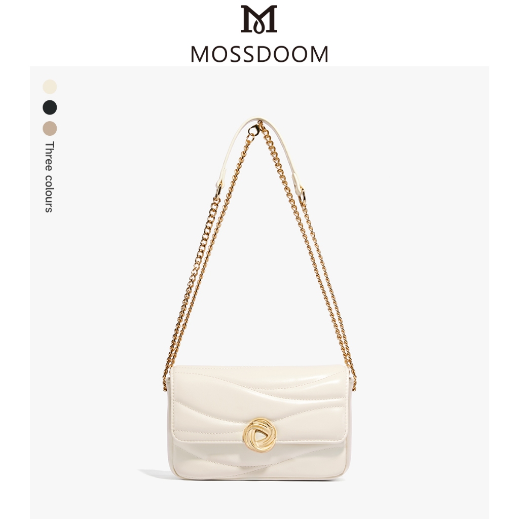 MOSSDOOM Brielle Bag กระเป๋าสะพายข้างสายโซ่ หรูหราดูแพง ไม่ซ้ำใครสำหรับผู้หญิง