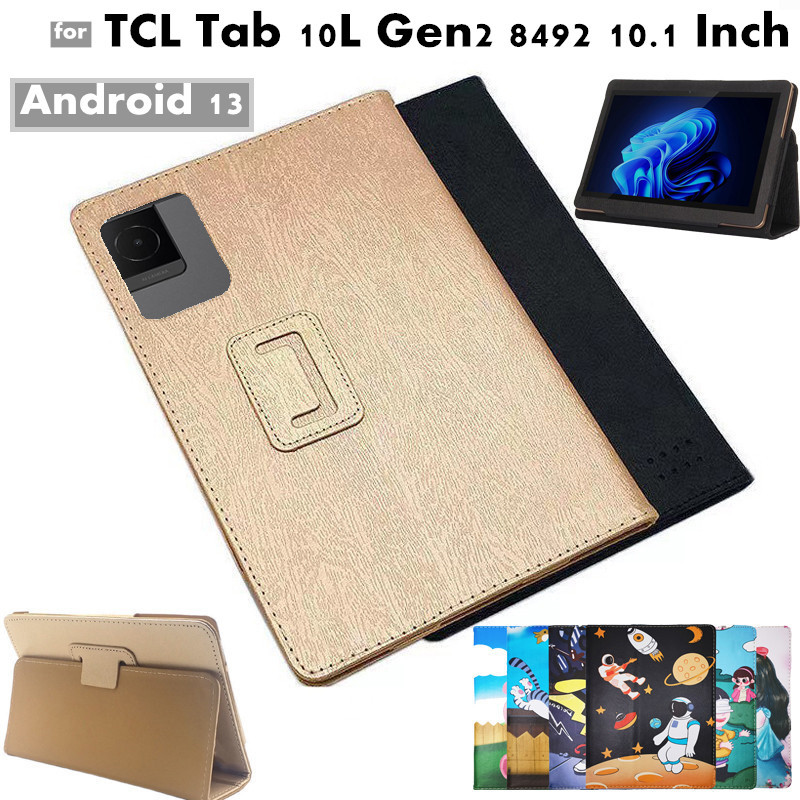 Flip Case for TCL Tab 10L Gen2 8492 10.1 Inch Cover Flip Foldable Stand Full Body Protective Case for TCL Tab 10L 8491X 10.1"