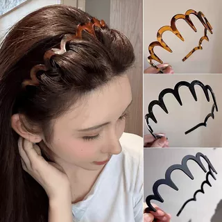 กิ๊บติดผมเกาหลีที่คาดผมสีเหลืองอําพันแบบเรียบง่ายเครื่องประดับผมสําหรับผู้หญิง