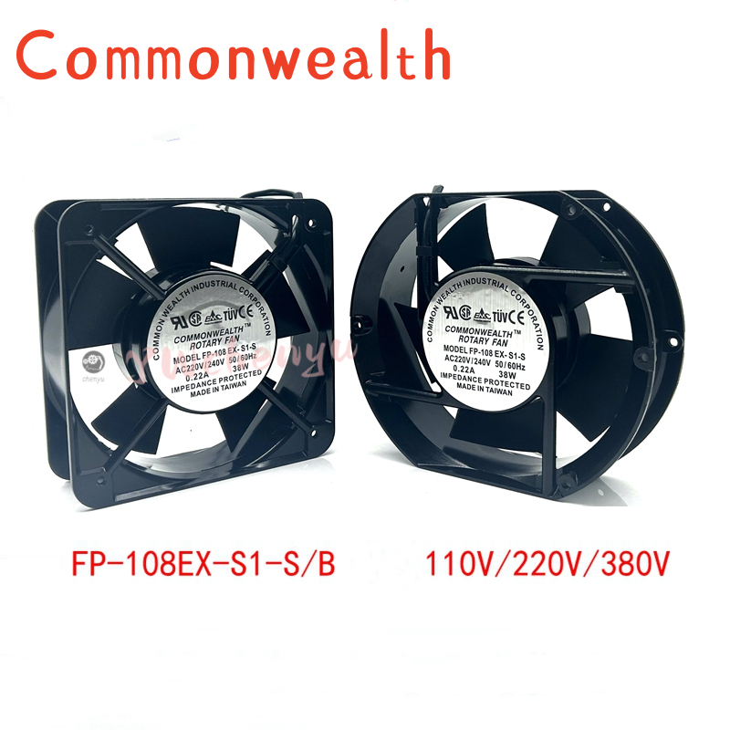 TAIWAN SANXIE commonwealth  FP-108EX-S1-S B 17251 110V 220V 380V 38W พัดลมระบายความร้อนของตู้