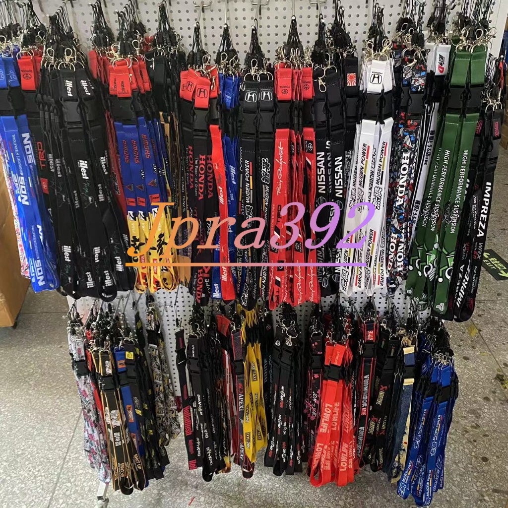1 ชิ้น JDM สไตล์โทรศัพท์มือถือ ID เชือกเส้นเล็กคอพร้อมพวงกุญแจการปรับเปลี่ยนรถพวงกุญแจแข่ง
