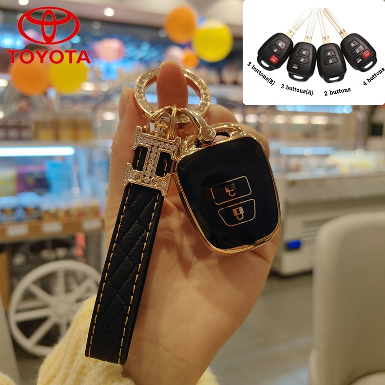Tpu ฝาครอบกุญแจรถสําหรับ Toyota Yaris/Yaris sport/Commuter/Vios Keyless Smart Entry key