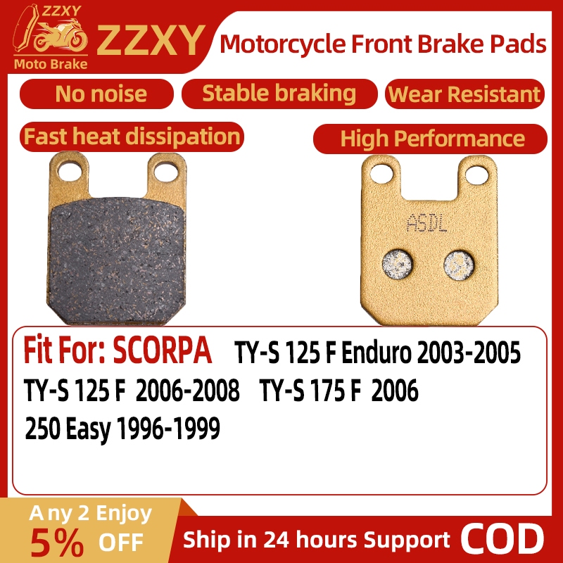 1 คู่รถจักรยานยนต์เบรคด้านหน้าสําหรับ SCORPA TY-S 125 F Enduro 2003-2005 TY-S 125 F 2006-2008 TY-S 1