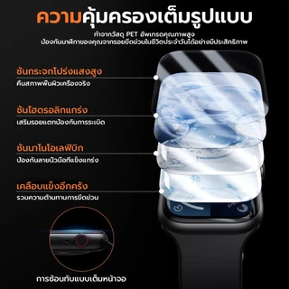 OSGEER ฟิล์มกันรอยหน้าจอสําหรับ Apple Watch Series 11 10 9 8 7 41/45 มม.Series 6 5 SE 4 40 มม.44 มม. [เครื่องมือติดตั้งง่าย] Bubble Free, HD Clear Soft Film Touch Sensitive