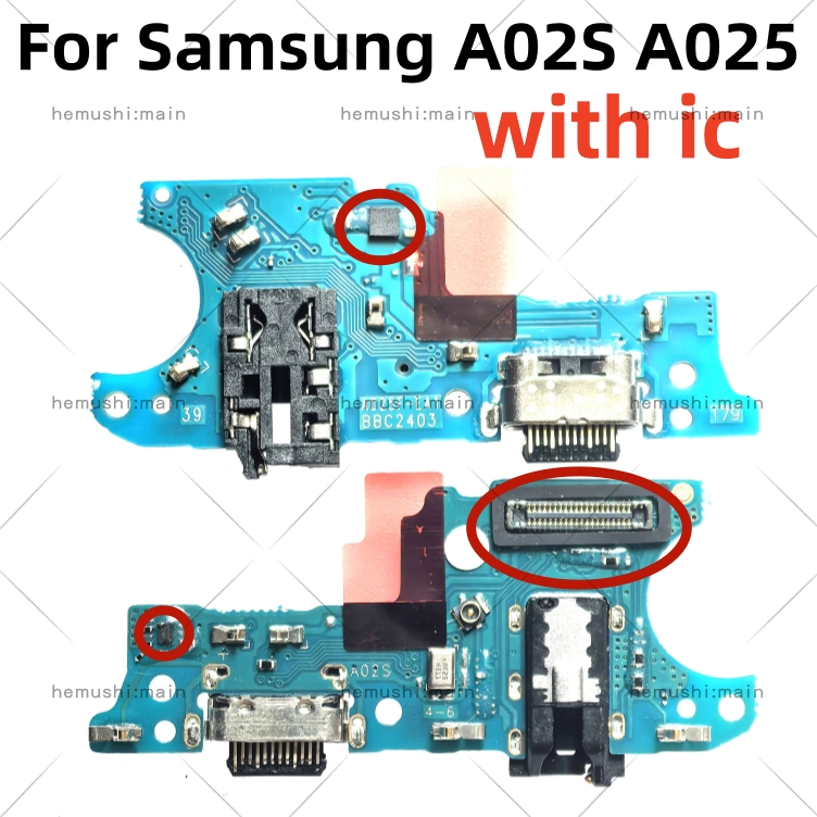 Usb ชาร์จพอร์ตสําหรับ Samsung A02S A025 เมนบอร์ด flex พอร์ต USB ริบบิ้น flex สายโทรศัพท์หางปลั๊กข้อม