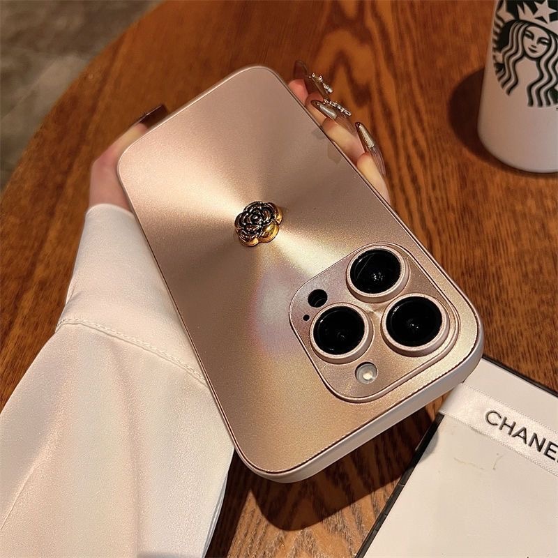 Aurora Camellia 3d สําหรับ IPhone 17 promax 16 15promax 14 11 12 13 promax xsmax Xr X XS 7 8 PLUS สวยฝาครอบโทรศัพท์แข็ง 16promax