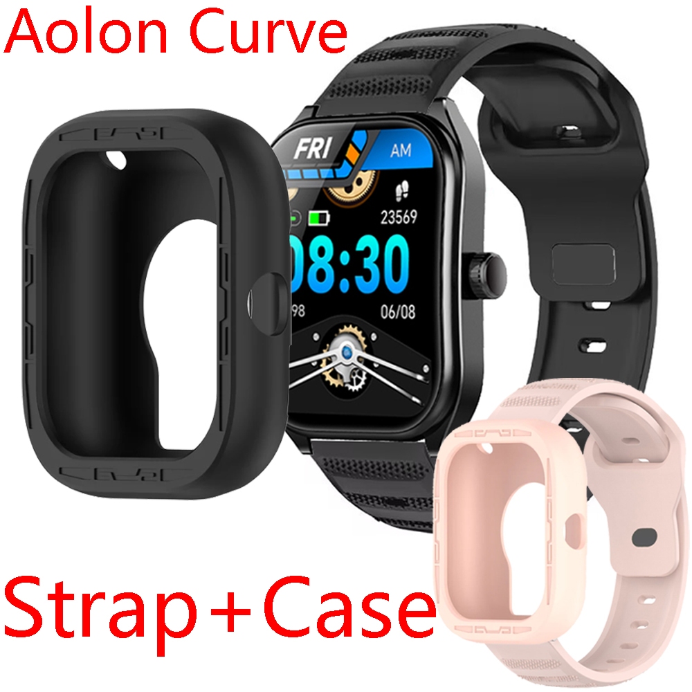 เคส Aolon Curve สมาร ์ ทนาฬิกาหน ้ าจอกันชนอุปกรณ ์ เสริมสําหรับ Aolon Curve Smartwatch สายซิลิโคน S