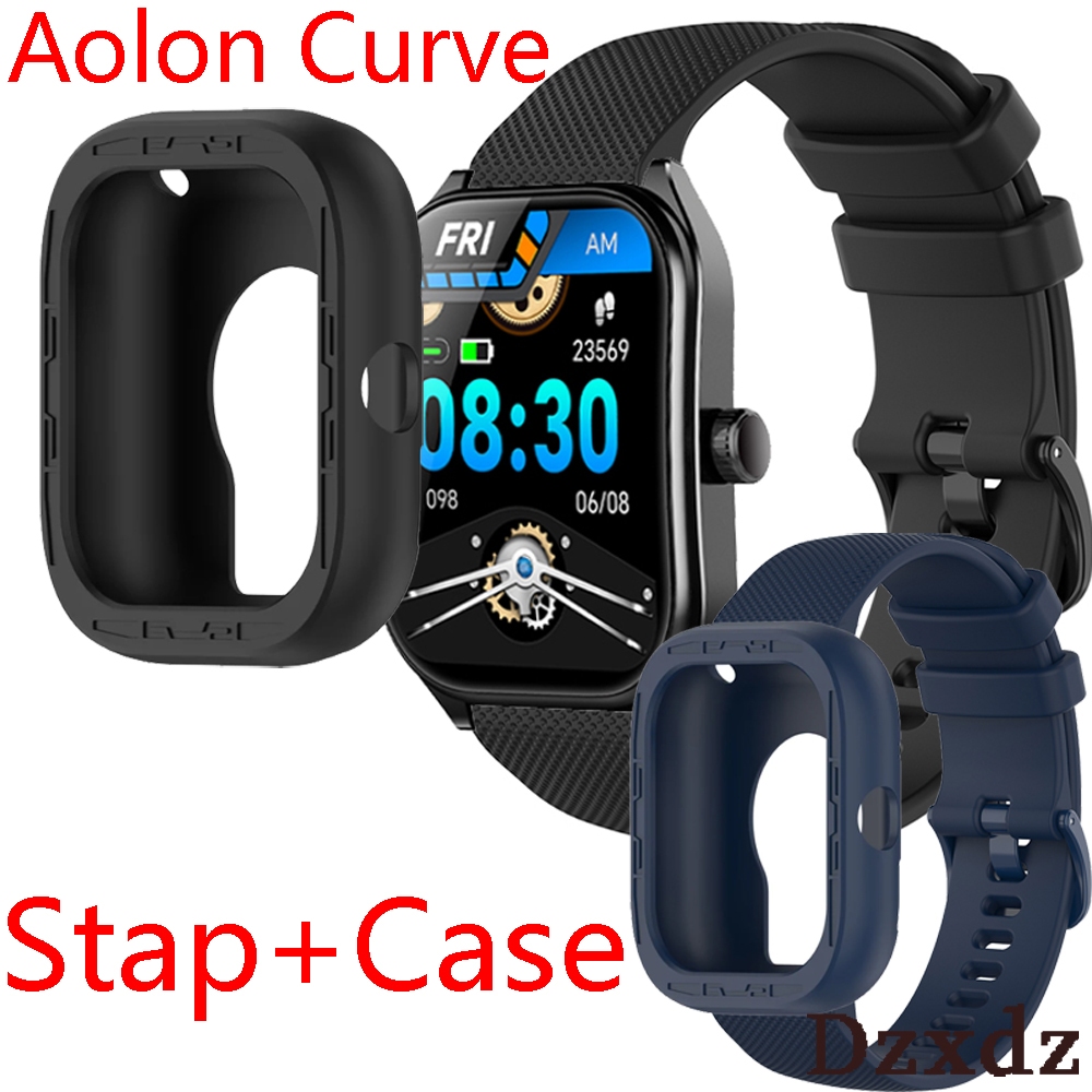 เคส Aolon Curve สมาร ์ ทนาฬิกาหน ้ าจอป ้ องกันกันชนสําหรับ Aolon Curve SmartWatch สายซิลิโคนสายรัดข