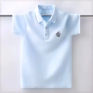 【จัดส่งจากประเทศไทย】เสื้อโปโลแขนสั้นสไตล์เกาหลีสำหรับเด็กผู้ชาย เหมาะสำหรับทุกโอกาส ดีไซน์ทรงพอดีตัว ใส่สบาย