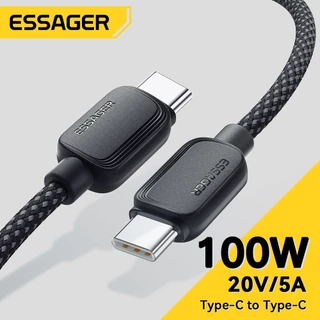 Essager สายเคเบิล Type C เป็น Type C 100W PD ชาร์จเร็ว Usb C เป็น Usb C สําหรับโทรศัพท์ IP Samsung