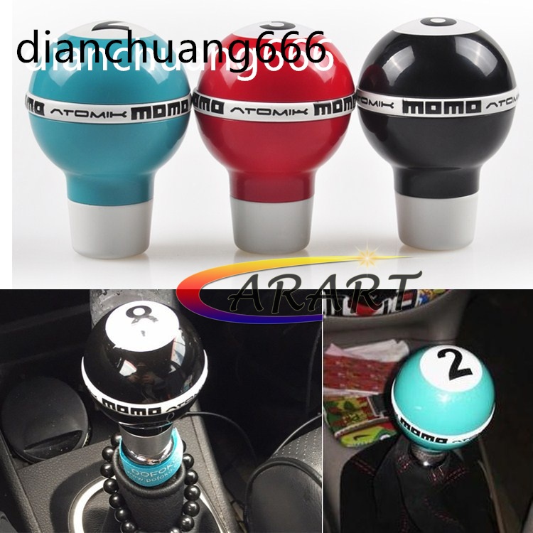 Momo ทรงบิลเลียด No. 2/3/8 Universal รถบิลเลียดเกียร์ Shift Knob คู่มือ Shifter Shift Lever Knob