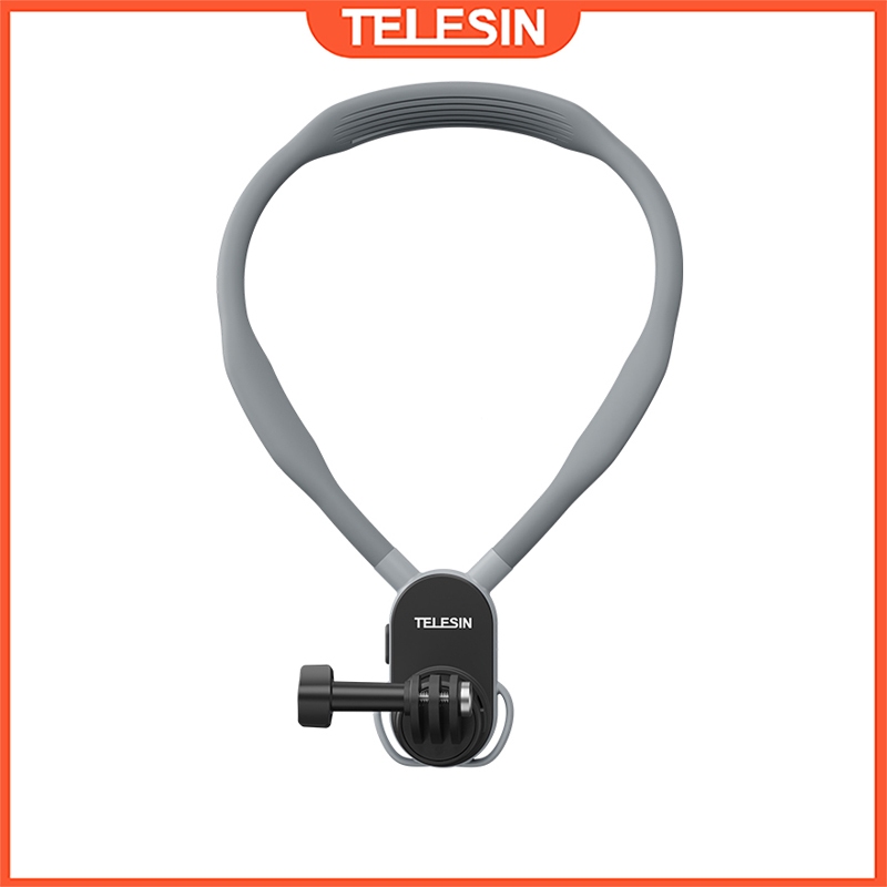 Telesin Magnetic Quick Release Silicone Neck Mount พร้อมสายรัดหน้าอกสําหรับ GoPro Hero Insta360 DJI Osmo Action อุปกรณ์เสริมสําหรับกล้องกีฬา
