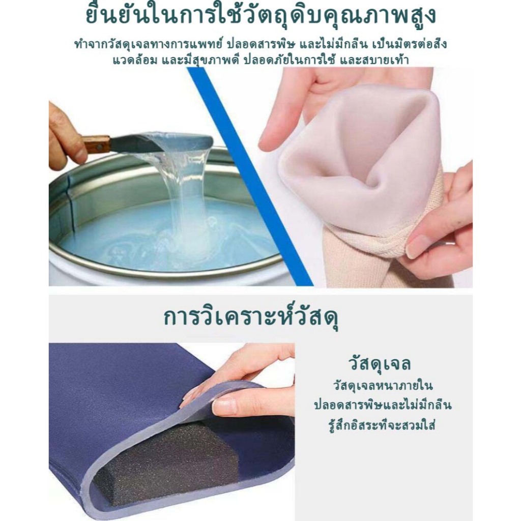 PROTEGAT ถุงเท้าตอขาเจลซิลิโคน (นิ่ม Shore a 5-10) ขาเทียม . ขาเทียมระดับใต้เข่า Silicone liner cover Prosthetic