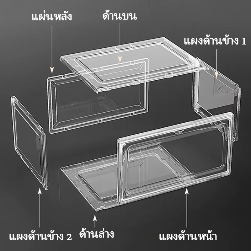 ล็อกเกอร์ในครัวเรือนที่เก็บกระเป๋าเดินทางกล่องแสดงโปร่งใสหรูหรา กล่องแสดงกระเป๋าเดินทางชั้นวางป้องกันฝุ่นกล่องเก็บ - รูปที่ 7