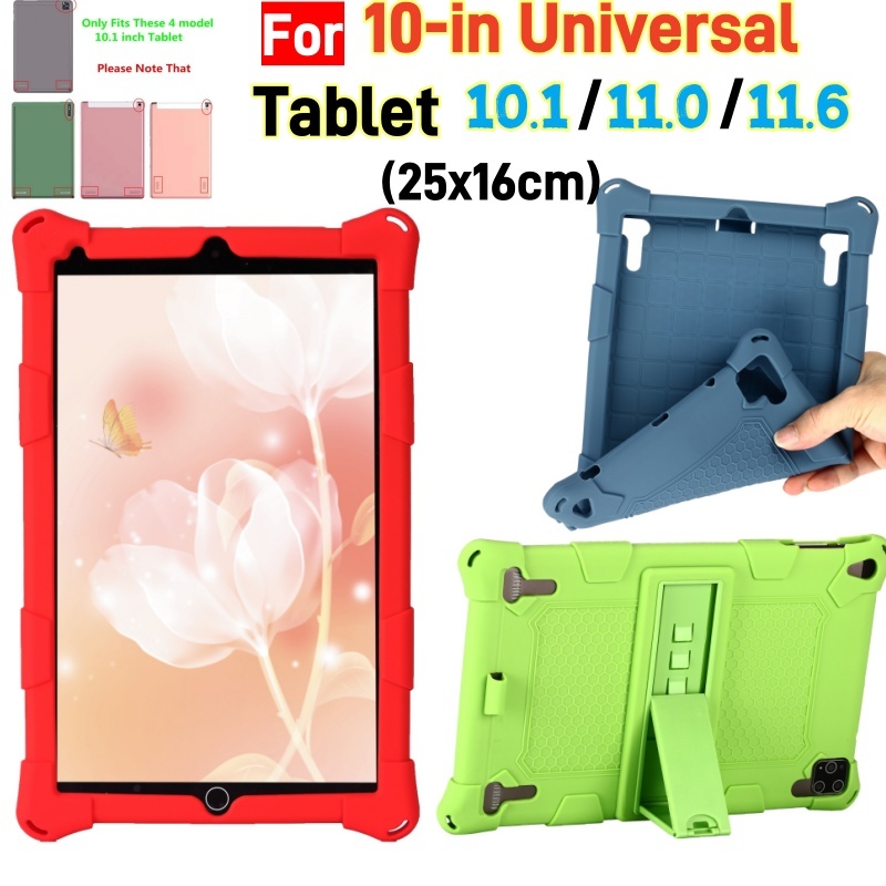 For 10-in Universal New Soft Silicone Case Adjustable Stand Protective Shell 10.1 11.0 11.6-inch Tab