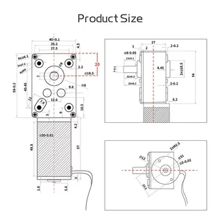 แปรงเกียร์มอเตอร์ 5840-31ZY 12V/24V แรงบิดสูงการใช้กระแสไฟต่ําเพลา 8 มม.One-Way D-Shft เพลาสั้นพร้อมขายึด