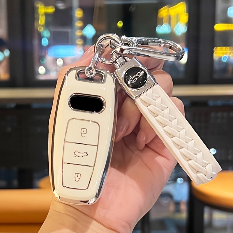 มาใหม่!สําหรับ Audi Key Fob ฝาครอบ, Key Case Shell ใช้งานร่วมกับ Audi A3 A6 A7 A8 E-Tron S3 S6 RS6 S