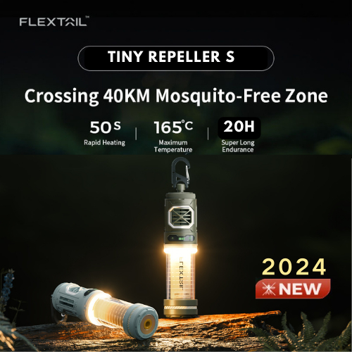 Flextail TINY REPELLER S รวมไฟส่องสว่างและไล่ยุง พร้อมกันน้ํา IPX5 เหมาะสําหรับการตั้งแคมป์ เดินป่า ตกปลา