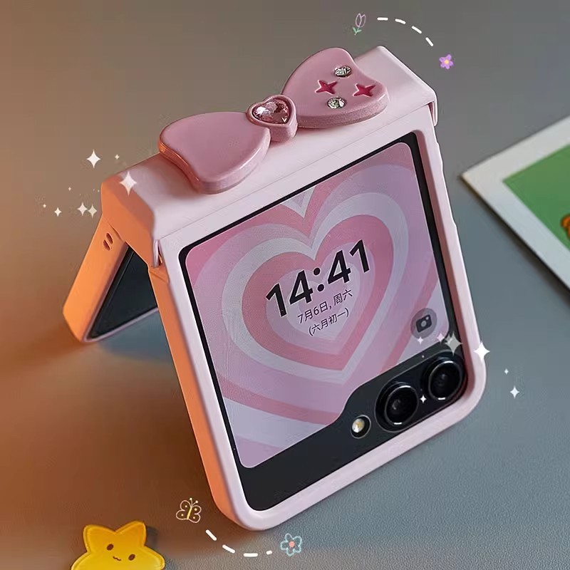 เหมาะสำหรับเคสโทรศัพท์มือถือ Samsung Galaxy Z Flip 8 Z Flip 5 Z Flip 6 Z Flip 7 บานพับรักป้องกันการล่มสลาย,ฝาครอบป้องกันมินิพับใหม่ที่สร้างสรรค์และเรียบง่าย,ความรู้สึกระดับไฮเอนด์