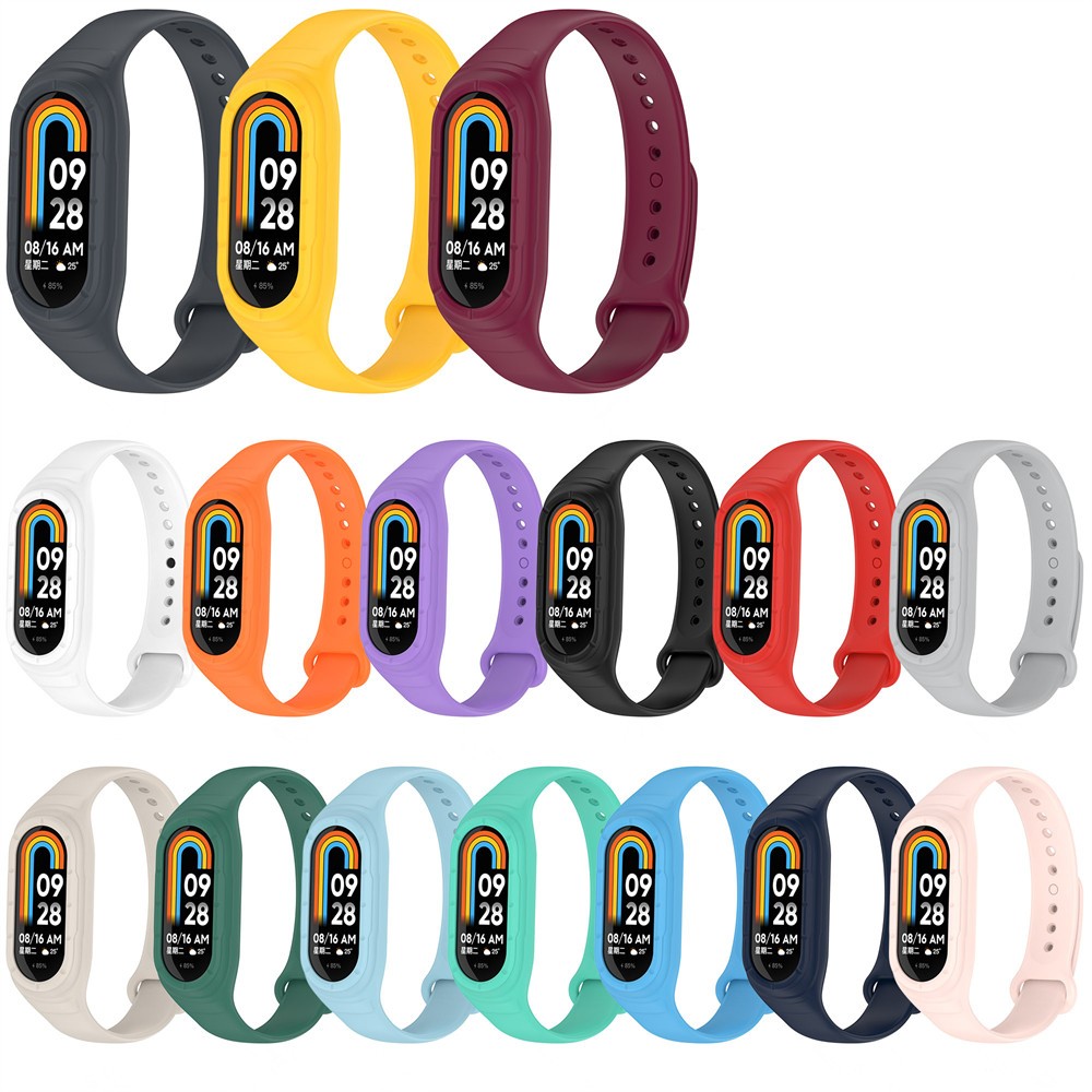 สายนาฬิกาสําหรับ Xiaomi Band 9 9NFC สายคล้องคอกีฬานาฬิกา Soft TPE ข้อมือกรอบสร้อยข้อมือกรณี