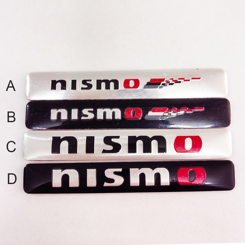 1 x อลูมิเนียม NISMO Nissan Motorsports โลโก้รถ Auto ตกแต่งป้ายสัญลักษณ์สติกเกอร์รูปลอกสําหรับ Nissan