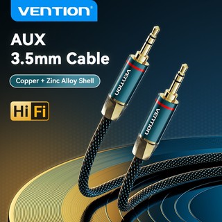 Vention สายสัญญาณเสียง 3.5 มม. Aux TRS ชายกับชายสําหรับสมาร์ทโฟนแท็บเล็ต Media Player MP3 เครื่องขยายเสียงรถยนต์ลําโพงหูฟัง