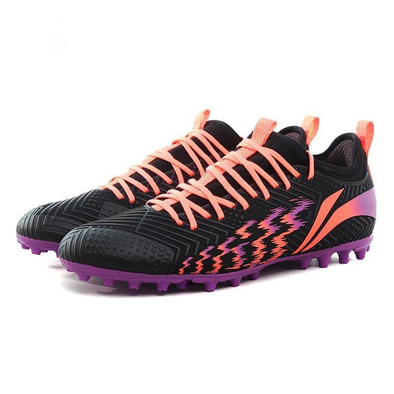 LI-NING รองเท้าฟุตบอล Unisex AG Ground Breathable Anti-Slippery สวมใส่รองเท้าฟุตบอลกีฬา YSFU015 Legi