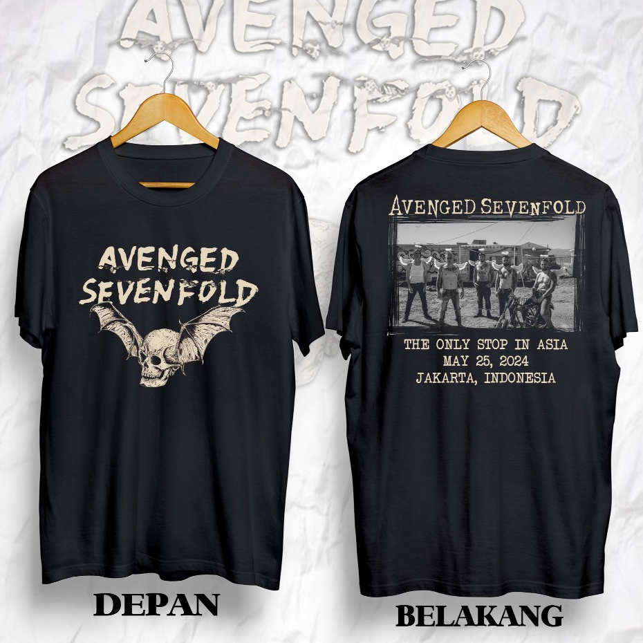 Avanged SEVENTFOLD band เสื้อยืด a7x NIGHTMARE เสื้อยืดพรีเมี่ยม a7x kaos band kaos โลหะผ้าฝ้าย