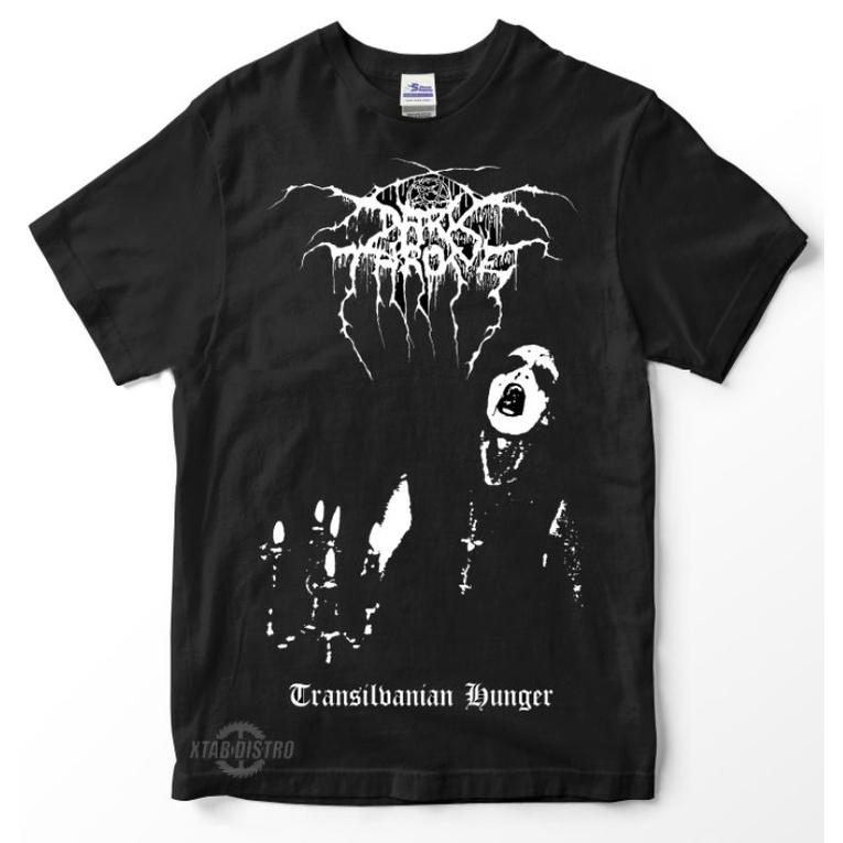 เสื้อยืดพิมพ์ลายอินเทรนด์พร้อมสต็อก Dark THRONE band เสื้อยืด TRANSILVANIAN HUNGER Premium Tshirt darkthrone โลหะสีดํา _t เสื้อผู้ชาย
