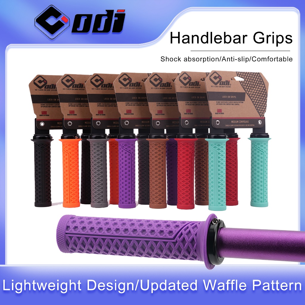 ODI จักรยานเสือภูเขา Grips ซิลิโคนล็อค Grips Shock Absorbing Anti-Slip สําหรับ Off-Road Dirt Bike Universal Grips