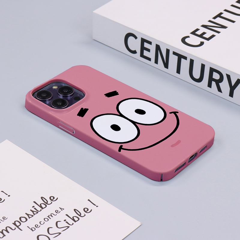 Spongebob Squarepants สําหรับ IPhone 15 14 13 12 11 Pro Max X XR Xs Max 8 7 6s Plus SE 2020 ฟิล์มหลุมขนาดใหญ่รวมทุกอย่างป้องกันกรณีกล้องฝาครอบป้องกันเคสโทรศัพท์