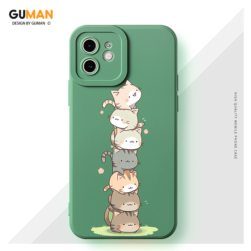 GUMAN เคสไอโฟน เคสซิลิโคนนุ่มกันกระแทกน่ารักตลก เคสโทรศัพท์  for iPhone 17 16 15 14 13 12 11 Pro Max