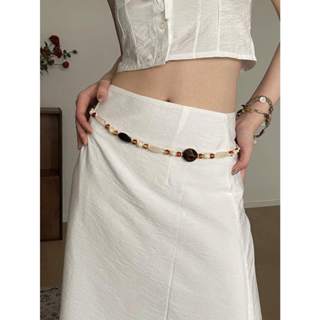 เข็มขัดสไตล์ชาติพันธุ์โบฮีเมียนหญิงย้อนยุค โดปามีน ถักลูกปัด…